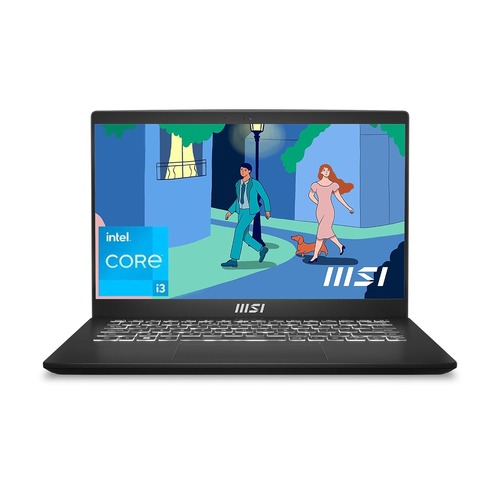 MSI Modern 15 Intel 12th Gen. i3-1215U 40CM FHD 60Hz Laptop (16GB/512GB NVMe SSD/Windows 11 Home/Intel UHD Graphics/Classic Black/1.7Kg) MODERN 15 B12MO-612I